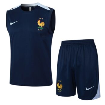 Debardeur Short Equipe de France 2024 2025 Bleu Foncé