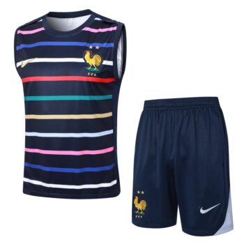 Debardeur Short Equipe de France 2024 2025 Bleu Motif