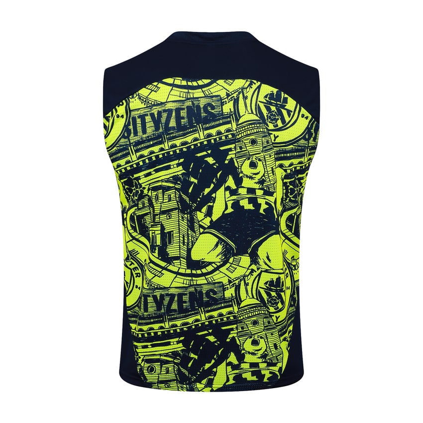 Debardeur Short Manchester City 2024 2025 Jaune Noir – Image 3