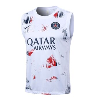 Alternative view of Debardeur Short PSG 2024 2025 Blanc