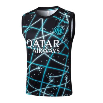 Alternative view of Debardeur Short PSG 2025 2026 Noir Bleu Ciel