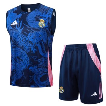 Debardeur Short Real Madrid 2024 2025 Bleu Motif