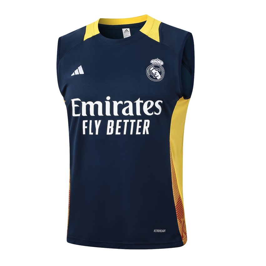 Debardeur Short Real Madrid 2024 2025 Bleu Jaune – Image 2