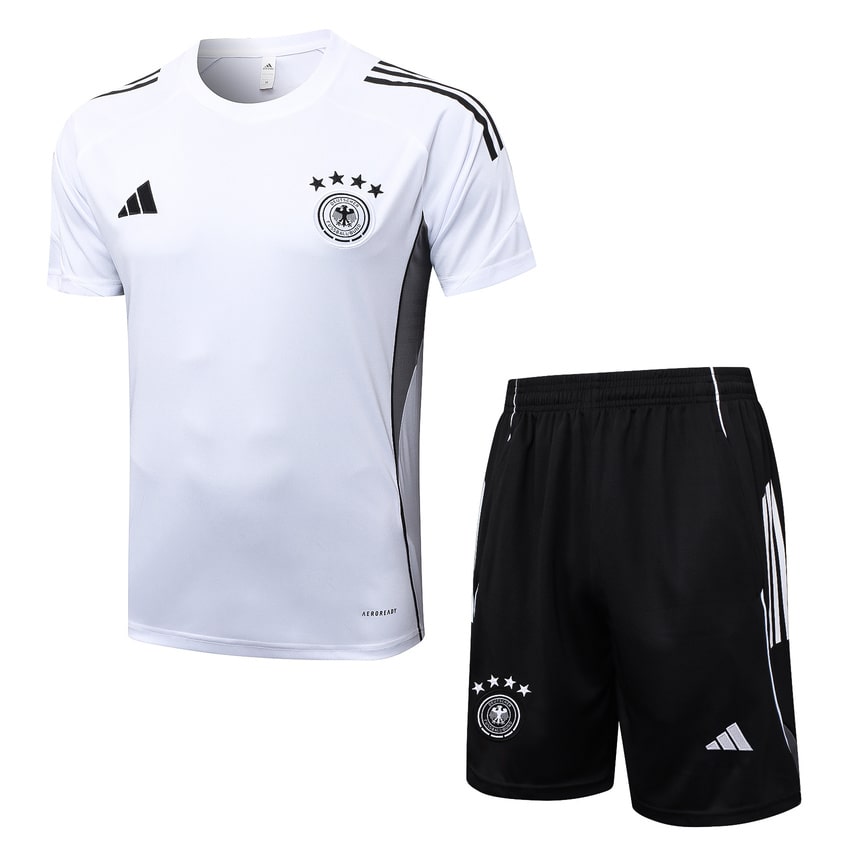 Ensemble Maillot Short Allemagne 2025 2026 Blanc Noir