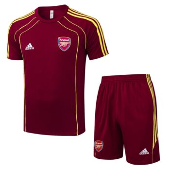 Ensemble Maillot Short Arsenal 2025 2026 Rouge Foncé