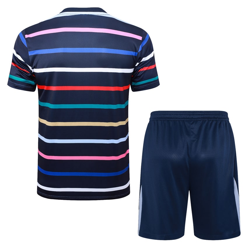 Ensemble Maillot Short Equipe de France 2024 2025 Bleu Motif – Image 4