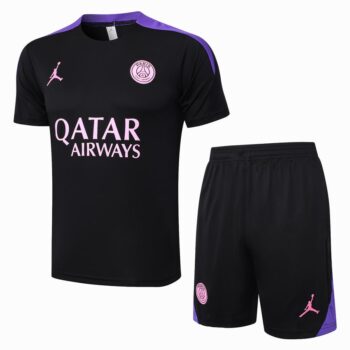 Ensemble Maillot Short PSG 2024 2025 Noir Violet