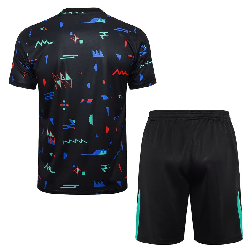 Ensemble Maillot Short Portugal 2024 2025 Noir Motif – Image 4