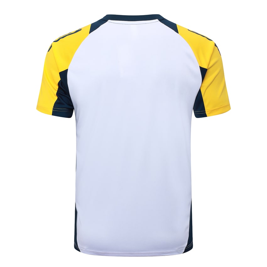 Ensemble Maillot Short Real Madrid 2024 2025 Blanc Jaune – Image 3