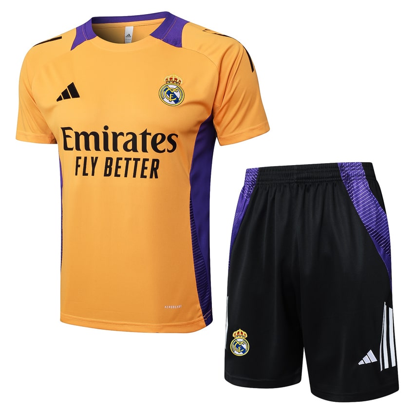 Ensemble Maillot Short Real Madrid 2024 2025 Orange