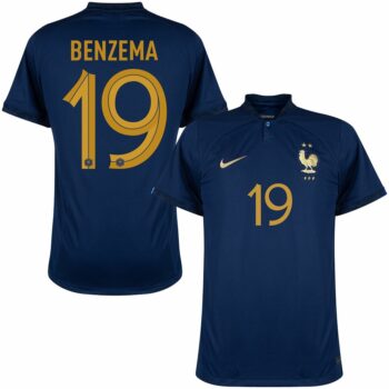 MAILLOT EQUIPE DE FRANCE DOMICILE COUPE DU MONDE 2022 BENZEMA