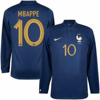 MAILLOT FRANCE DOMICILE COUPE DU MONDE 2022 MBAPPE M-L