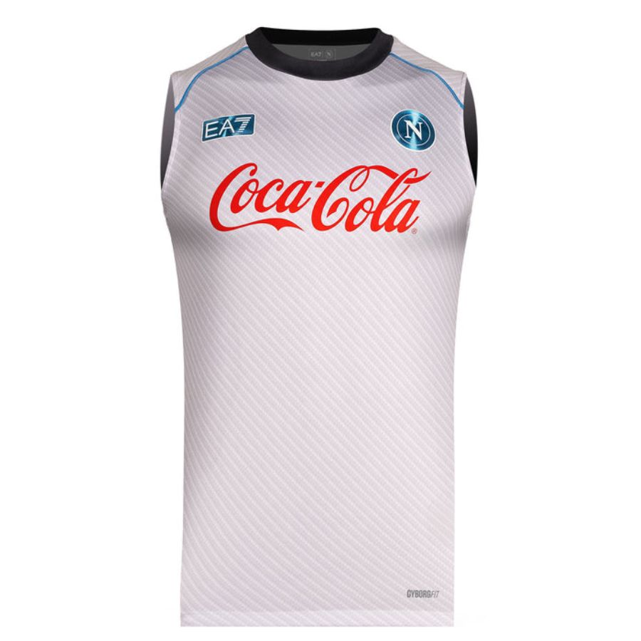 MAILLOT NAPLES 2025 2026 TRAINING ARGENT SANS MANCHES