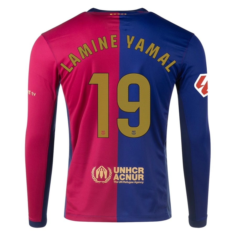 Maillot Barca 2024 2025 Domicile Lamine Yamal Manches Longues – Image 2