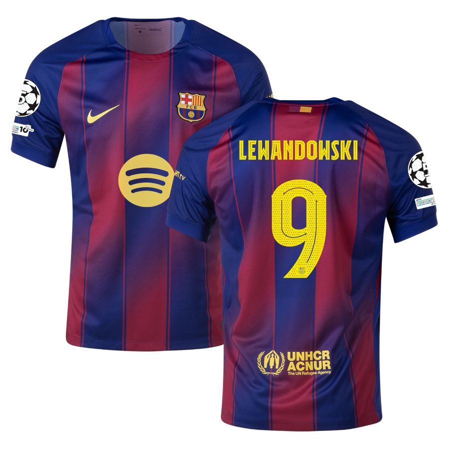 Maillot Barca Domicile 2025 2026 Lewandowski UCL