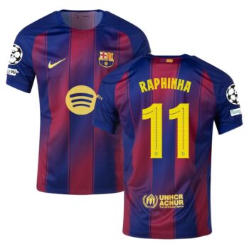 Maillot Enfant Barca Domicile 2025 2026 Raphinha UCL