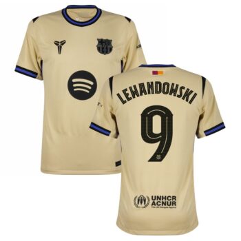 Maillot Enfant Barca Exterieur 2025 2026 Lewandowski