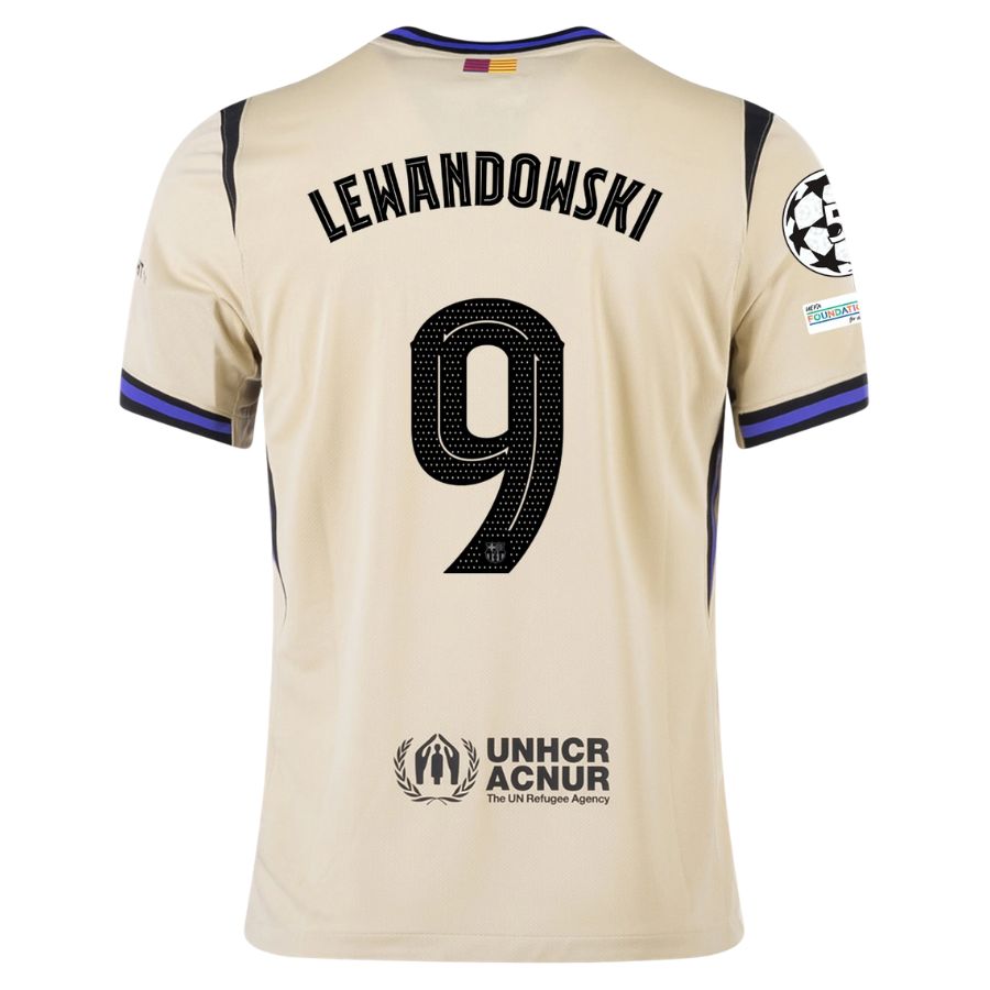 Maillot Enfant Barca Exterieur 2025 2026 Lewandowski UCL – Image 2
