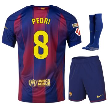 Maillot Kit Enfant Barca Domicile 2025 2026 Pedri La Liga