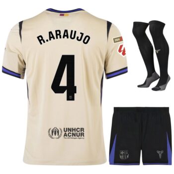 Maillot Kit Enfant Barca Exterieur 2025 2026 Araujo La Liga