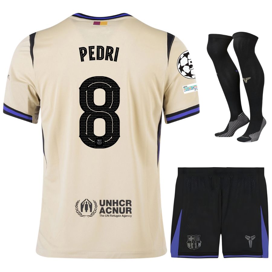 Maillot Kit Enfant Barca Exterieur 2025 2026 Pedri UCL