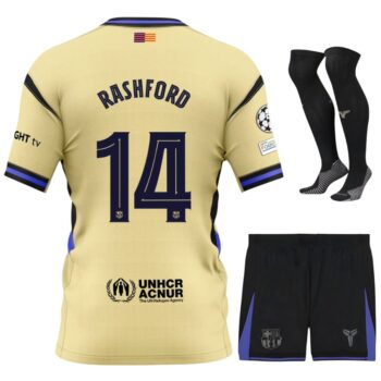 Maillot Kit Enfant Barca Exterieur 2025 2026 Rashford UCL