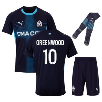 Maillot Kit Enfant OM Exterieur 2025 2026 Greenwood