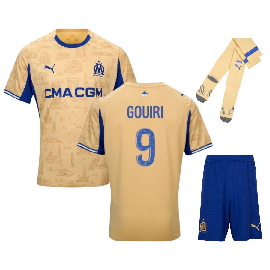 Maillot Kit Enfant OM Fourth 2025 2026 Gouiri