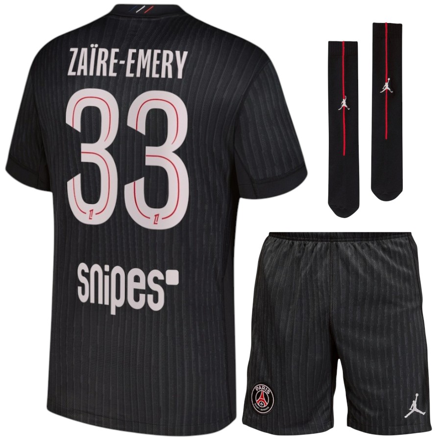 Maillot Kit Enfant PSG Jordan Fourth 2025 2026 Zaire Emery