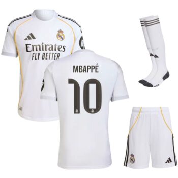 Maillot Kit Enfant Real Madrid Domicile 2025 2026 Mbappe