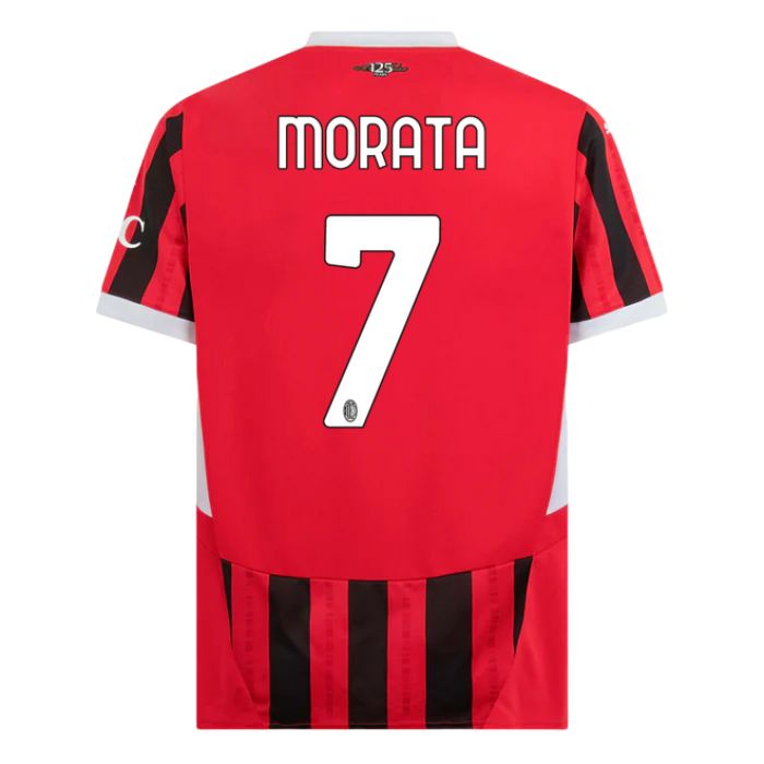 Maillot Kit Enfant Milan AC Domicile 2024 2025 Morata Blanc – Image 2