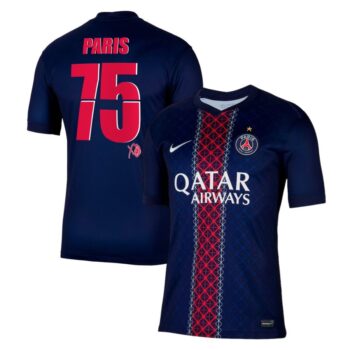 Maillot Enfant PSG 2025 2026 Collector x XO 75 Paris