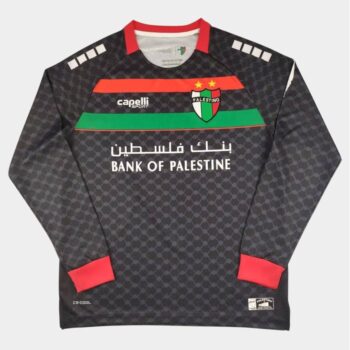 Maillot Palestine CL 2025 2026 Exterieur Noir Manches Longues