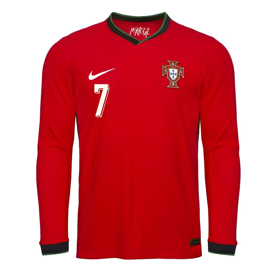 Maillot Portugal Domicile 2025 2026 Ronaldo Manches Longues – Image 3