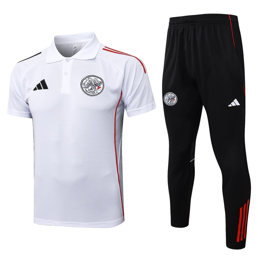 Survetement Ajax Polo 2025 2026 Blanc