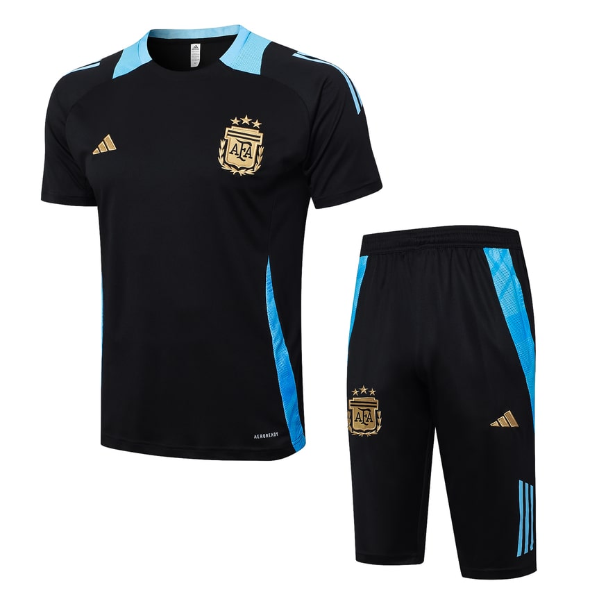 Ensemble Maillot Short Argentine 2024 2025 Noir
