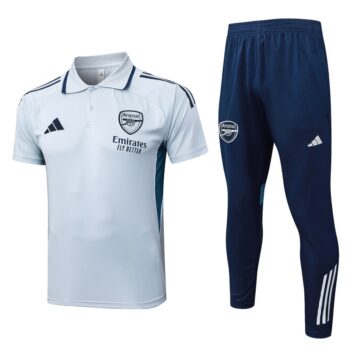Survetement Arsenal Polo 2025 2026 Blanc Bleu