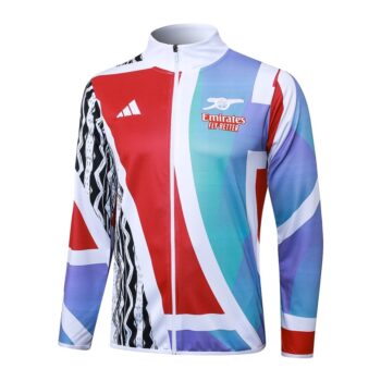 Alternative view of Survetement Arsenal Veste 2024 2025 Bleu Rouge