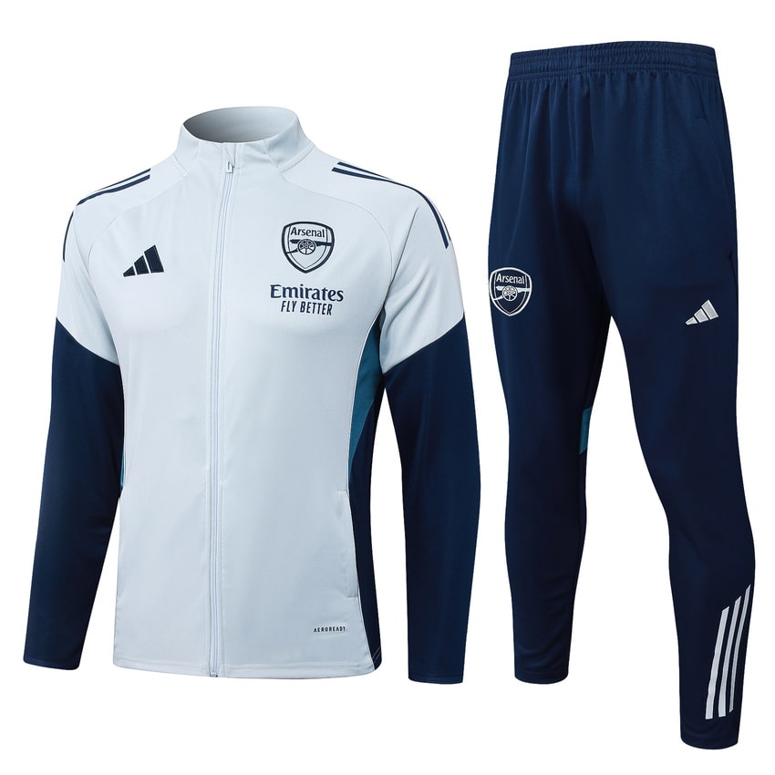 Survetement Arsenal Veste 2025 2026 Blanc Bleu
