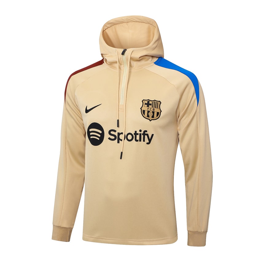 Survetement Barca Sweat 2024 2025 Beige – Image 2