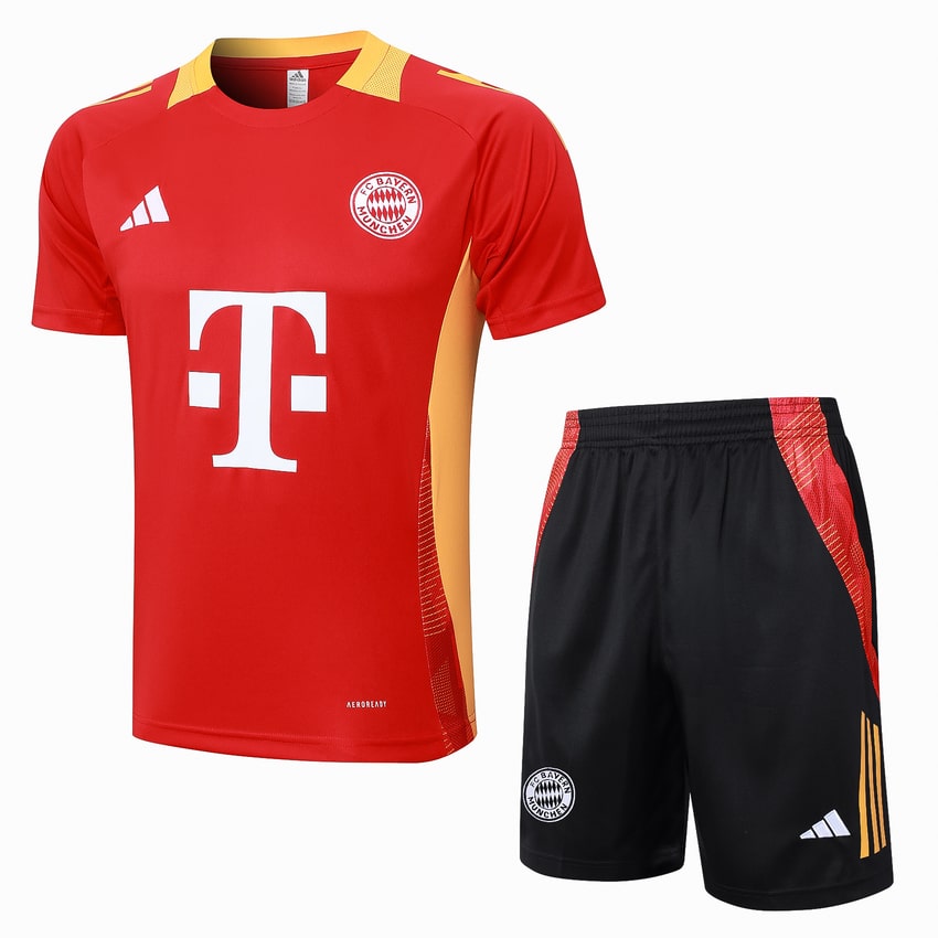Ensemble Maillot Short Bayern Munich 2024 2025 Rouge Clair