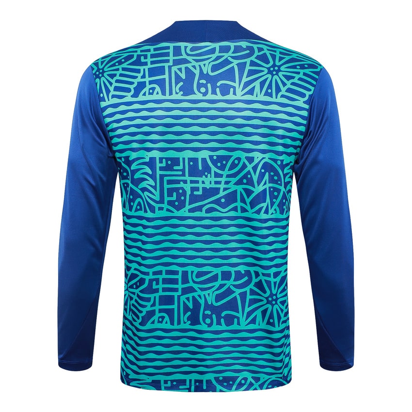 Survetement Bresil Training 2024 2025 Bleu Vert – Image 3