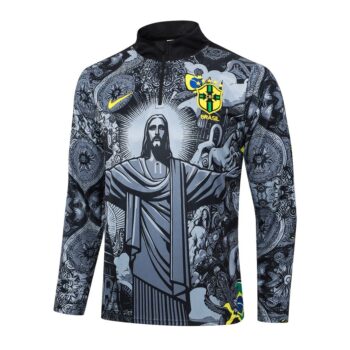 Alternative view of Survetement Bresil Training 2024 2025 Gris Motif