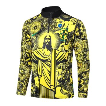 Alternative view of Survetement Bresil Training 2024 2025 Jaune Motif