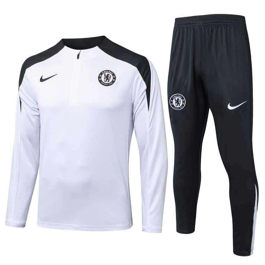 Survetement Chelsea Training 2025 2026 Blanc Noir