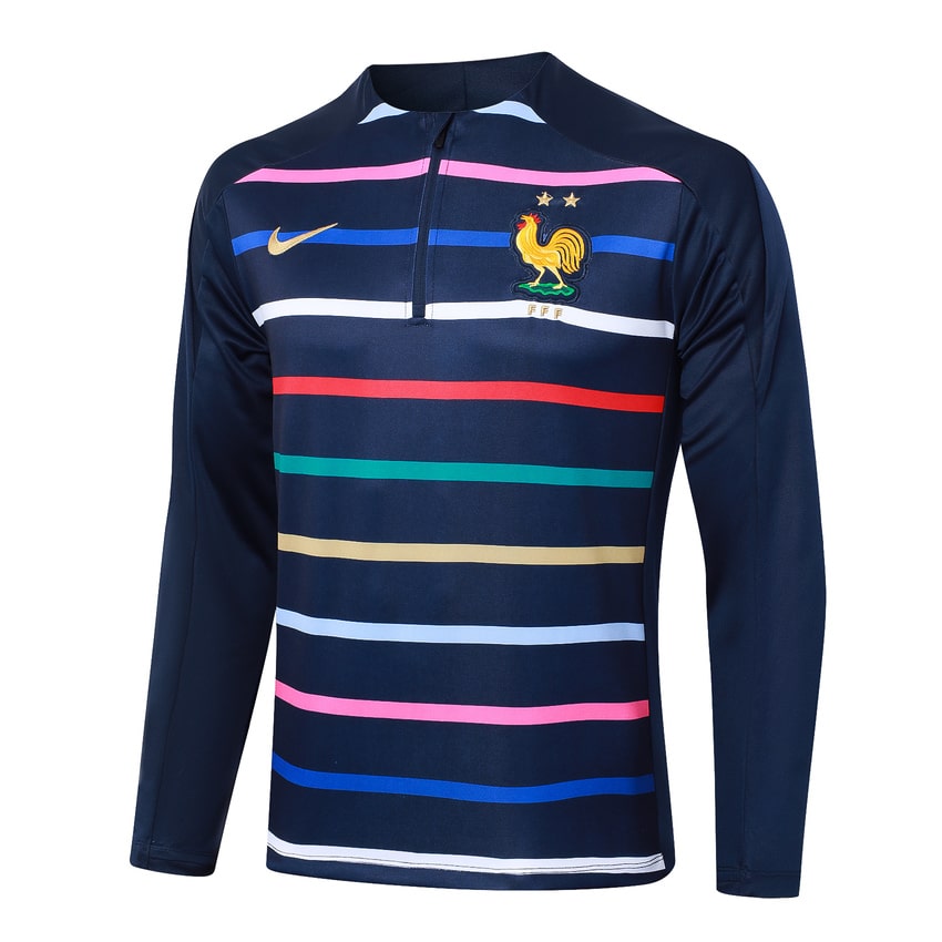 Survetement Equipe de France Training 2024 2025 Bleu Motif – Image 2