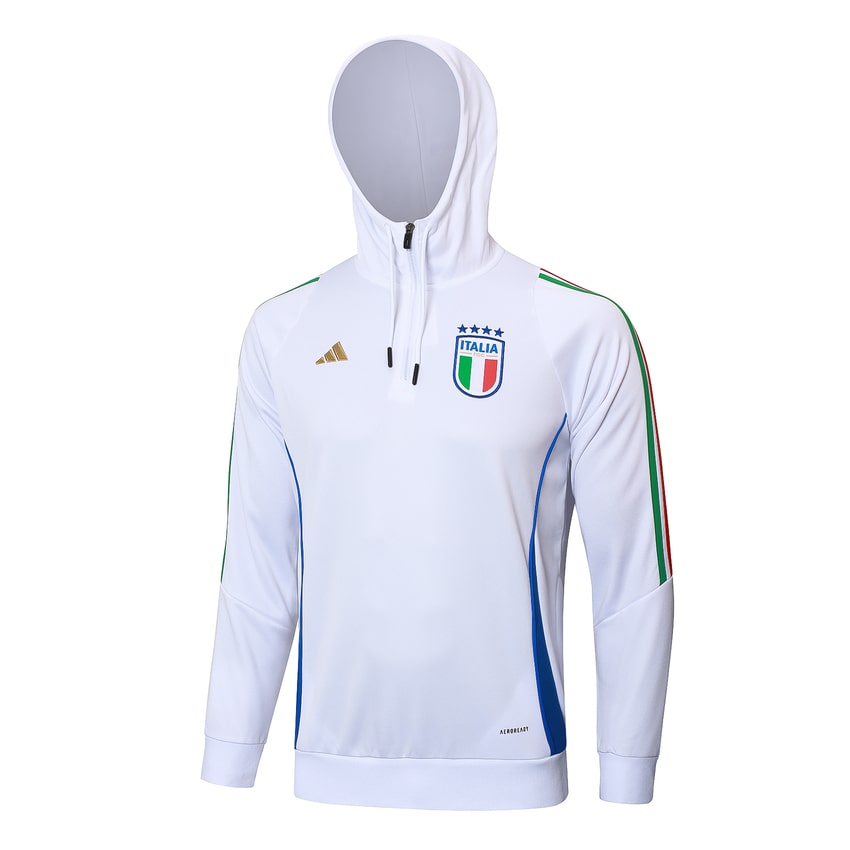Survetement Italie Sweat 2024 2025 Blanc – Image 2