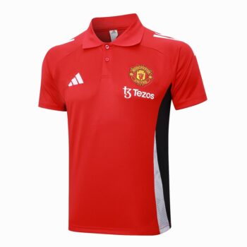Alternative view of Survetement Manchester United Polo 2024 2025 Rouge Clair
