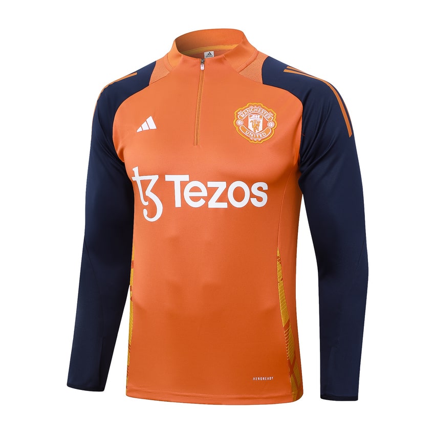 Survetement Manchester United Training 2024 2025 Orange – Image 2