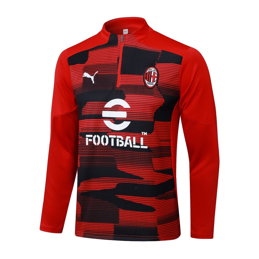Survetement Milan AC Training 2024 2025 Rouge Noir – Image 2